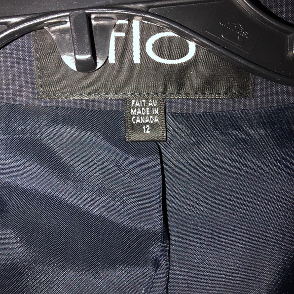 TeenFlo Navy Pin Striped Blazer - Picture 2 of 2